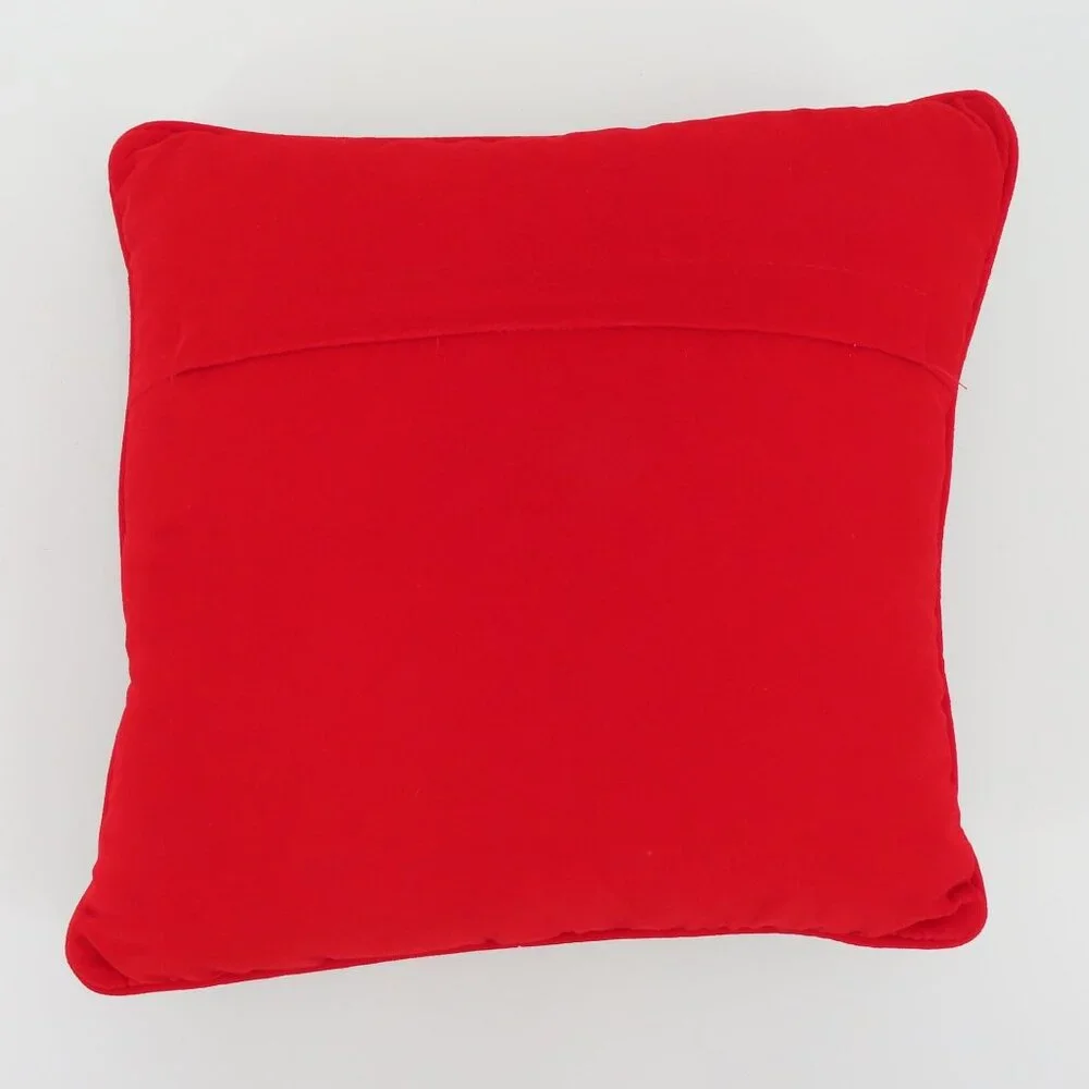 Father Christmas Papa Noel Children Needlepoint Throw Accent Pillow Xmas Holiday